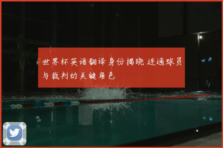 世界杯英语翻译身份揭晓 连通球员与裁判的关键角色